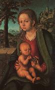 Lucas  Cranach The Madonna with the Bunch of Grapes oil painting